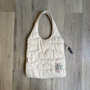 Coachtopia Loop Flat Tote With Cloud Quilting - Cream Cloud Quilt Tote